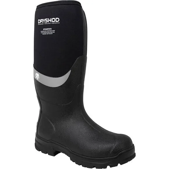 Dryshod Steadyeti Hi Men's Insulated Waterproof Winter Boots - Black, Size 10